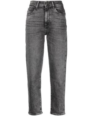 7 For All Mankind ミッドライズ クロップドジーンズ - グレー