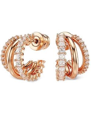 Swarovski Hyperbola Crystal-Embellished Multi-Hoop Earrings - Pink