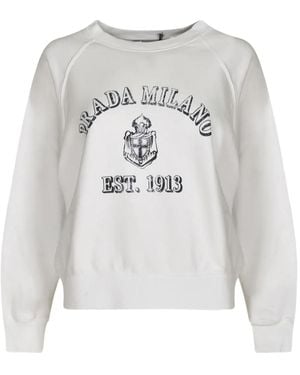 Prada Logo-Print Sweatshirt - Grey