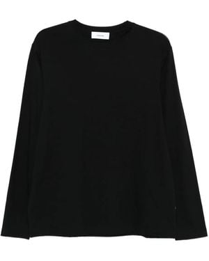 Lardini Long-Sleeve Cotton T-Shirt - Black
