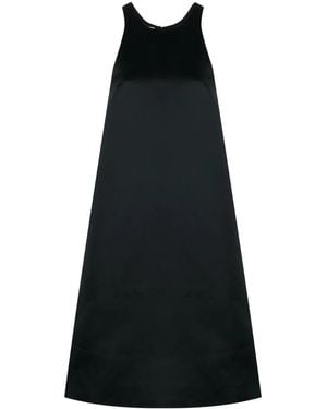 Co. A-Line Round-Neck Midi Dress - Black