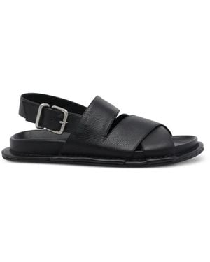 Vic Matié Travel Low Buckle-Fastening Sandals - Black