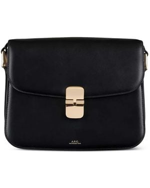 A.P.C. Grace Logo-Embossed Shoulder Bag - Black