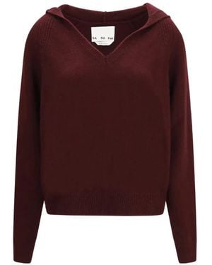 Sa Su Phi V-Neck Hoodie - Purple