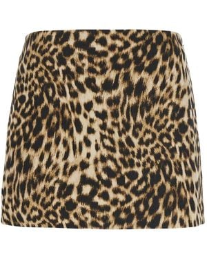 MICHAEL Michael Kors Leopard-Print Skirt - Metallic