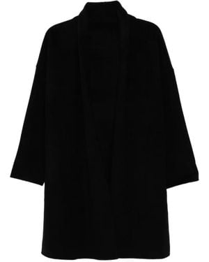 N.Peal Cashmere Double-Face Robe Coat - Black