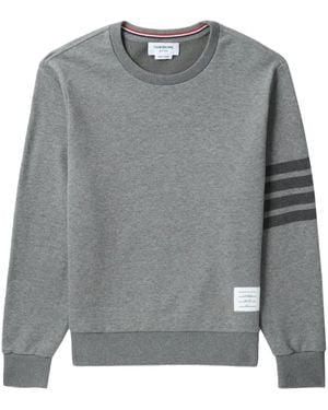 Thom Browne Crew Neck Cotton Sweatshirt - Grey