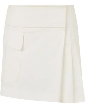Alberta Ferretti Asymmetric Mini Skirt - White
