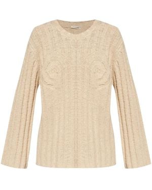 By Malene Birger Cirra Ribbed Knit Jumper - Natural