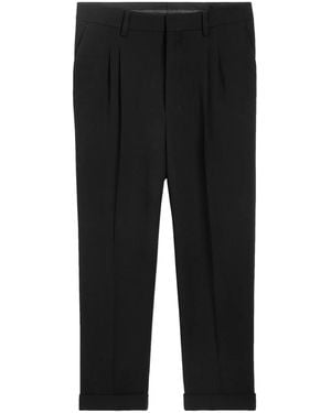 Ami Paris Pantaloni Affusolati Con Pieghe - Nero
