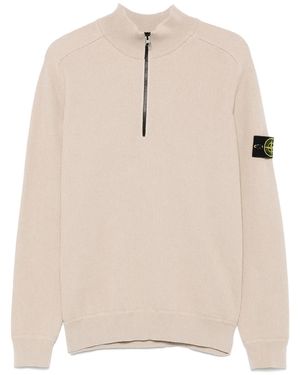 Stone Island コンパスバッジ セーター - ナチュラル