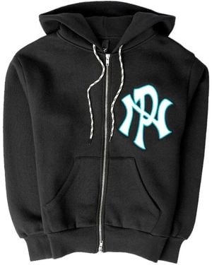 No Problemo Logo-Embroidered Zip-Up Hoodie - Black