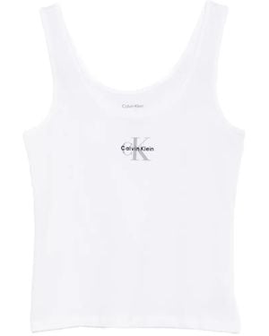 Calvin Klein Gx Logo-Detail Tank Top - White