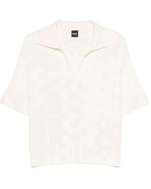 BOSS Fapavero Short-Sleeve V-Neck T-Shirt - White