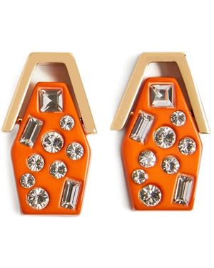 La DoubleJ Boucles D'Oreilles Swinging Portal - Orange