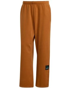 adidas Elasticated-Waistband Track Trousers - Brown