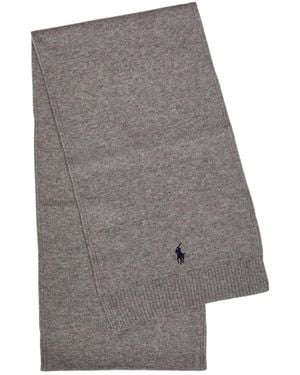 Polo Ralph Lauren Logo-Detail Scarf - Grey