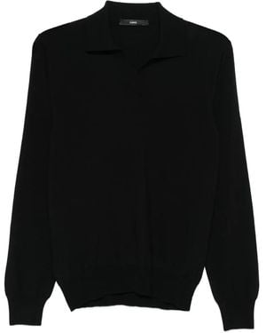 SAPIO Merino Wool Polo Shirt - Black
