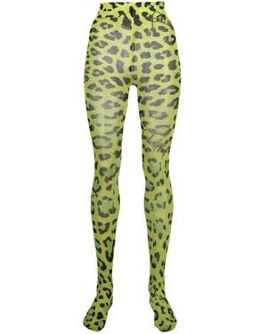 Philipp Plein Collant Con Stampa - Verde