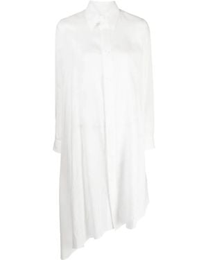 Yohji Yamamoto Draped-Detail Asymmetric Dress - White