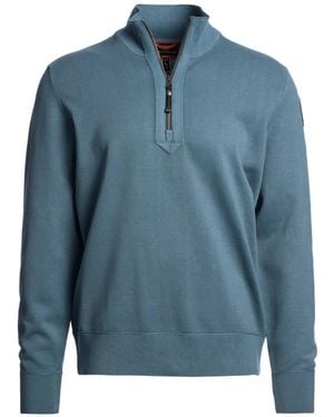 Parajumpers Basic Scoe Quarter-Zip High-Neck Jumper - Blue