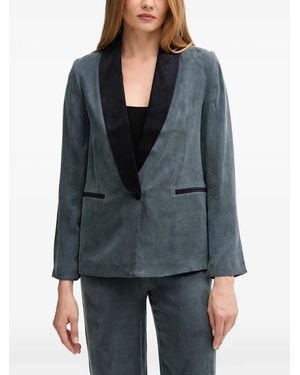 INTROPIA Blazer Con Solapa De Esmoquin - Gris