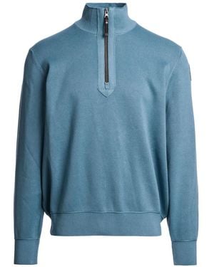 Parajumpers Jersey Basic Scoe Con Media Cremallera - Azul