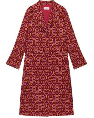Maliparmi Patterned Pocket Coat - Red
