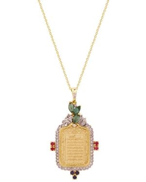 Kamushki 18Kt Geelgouden Ayut Al Kursi Halsketting - Metallic