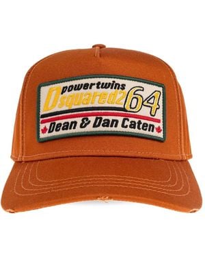 DSquared² Logo-Patch Baseball Cap - Orange