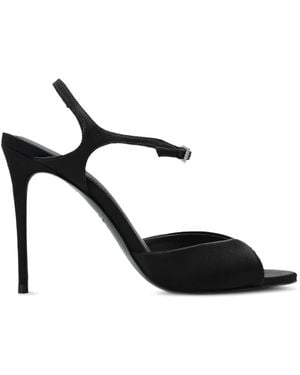 Black Suede Studio Geri Sandalen Aus Satin - Schwarz