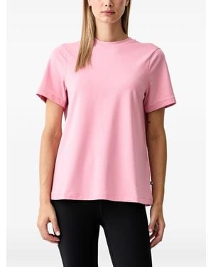 On Shoes Focus Ctrast-Piping T-Shirt - Pink