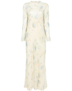 SIR. Cecile Long Sleeve Dress - White