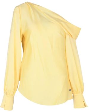 Jonathan Simkhai Alice One-Shoulder Blouse - Yellow