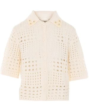 Liu Jo Crochet Cardigan - White
