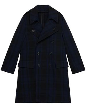 Fortela Winston Double-Breasted Coat - Blue