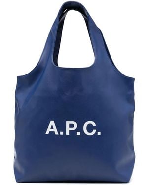 A.P.C. Borsa Tote Ninon - Blu
