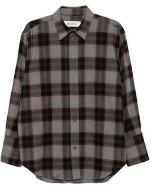 Rohe Jupe Boutonnée À Carreaux - Black