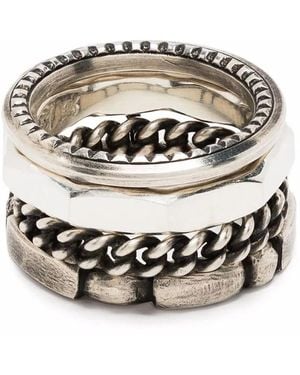 Werkstatt:münchen Multi Stacked Ring - Gray