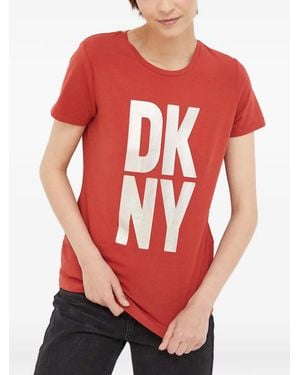 DKNY Camiseta Con Logo Estampado - Rojo
