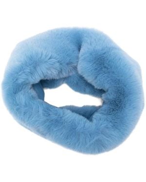 Frankie Shop Ginevra Faux Fur Scarf - Blue