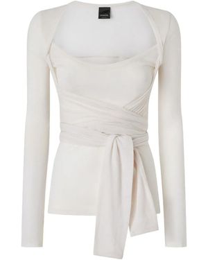 Pinko Wrap-Effect Top - White