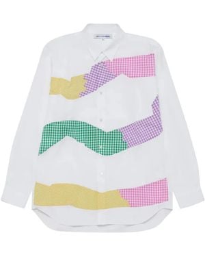 Comme des Garçons Gingham Patchwork Shirt - White