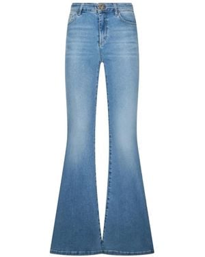 Liu Jo Belt-Detail Flared Jeans - Blue