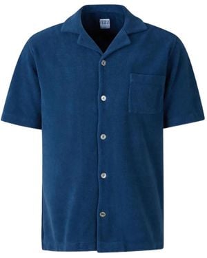 Fedeli Patch-Pocket Shirt - Blue