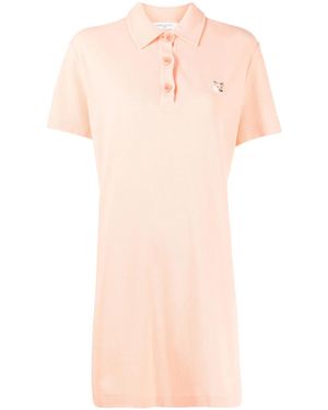 Maison Kitsuné Polojurk Met Geborduurd Logo - Roze