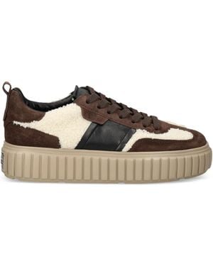 Kennel & Schmenger Zap Platform Paneled Sneakers - Brown