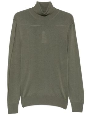 Canali Roll-Neck Long-Sleeve Jumper - Green