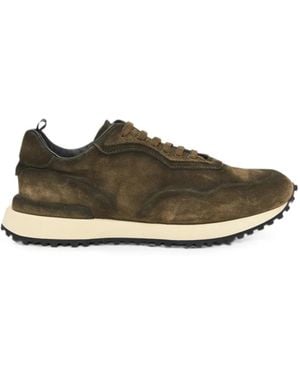 Officine Creative Panelled Lace-Up Trainers - Green