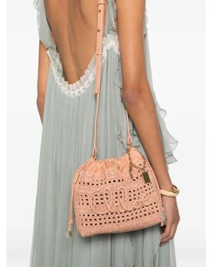 Chloé Summer Banana Drawstring Bucket Bag - Grey
